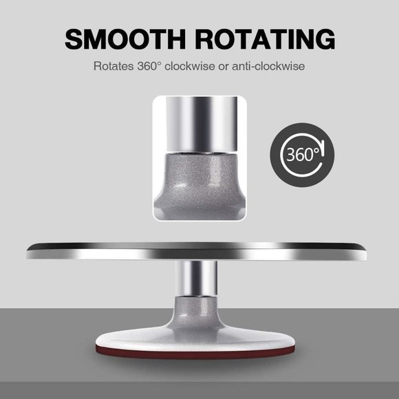 Rotating Cake Turntable 12'' Alloy Revolving Cake Stand with Non-Slipping - Picture 9 of 12